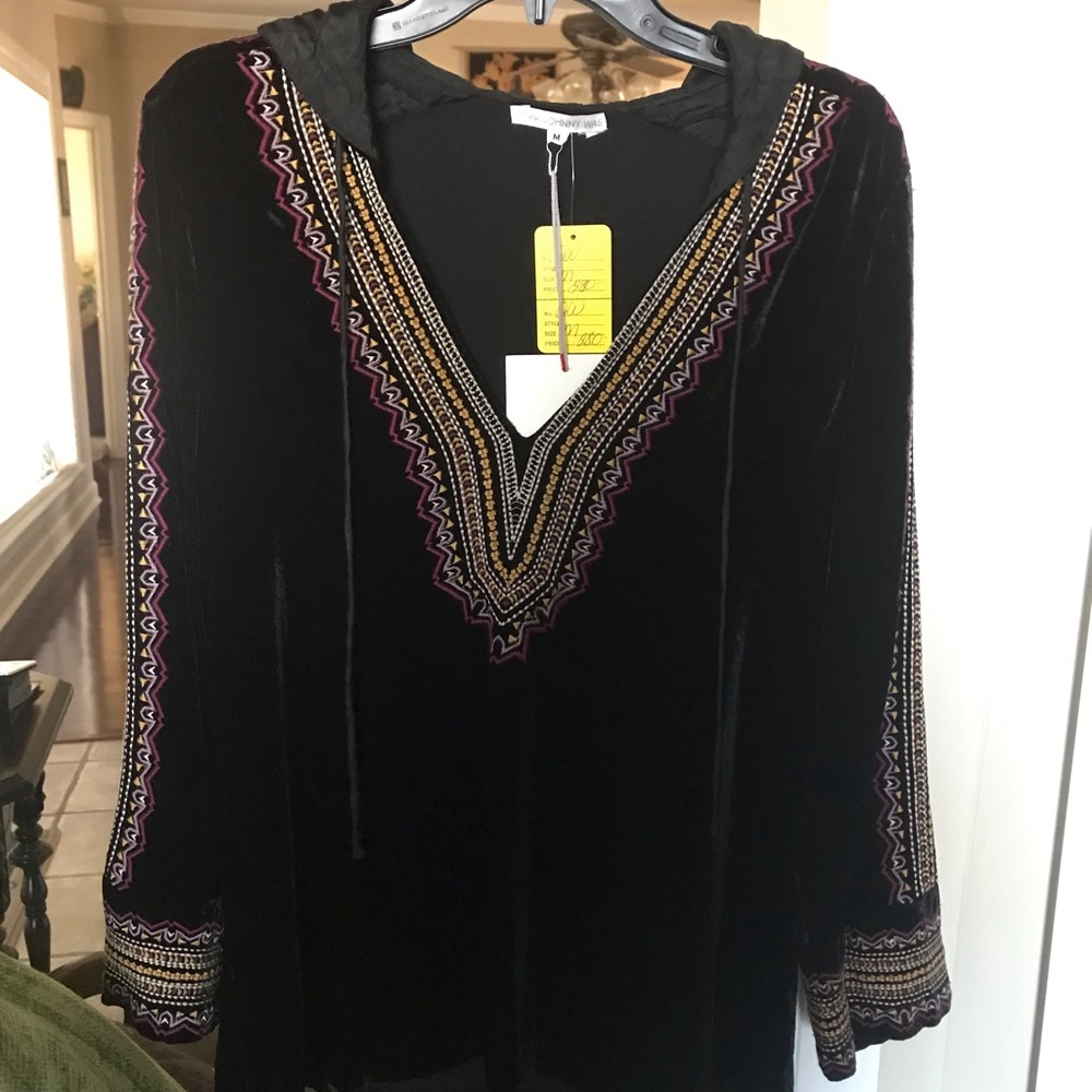 JOHNNY WAS EMBROIDERED HOODIE NWT